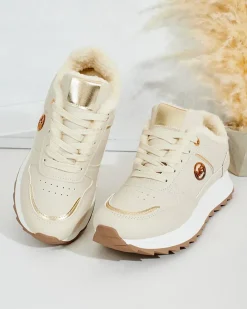 Royalfashion Ocieplane sneakersy damskie z futerkiem Boris