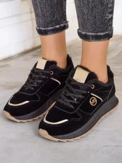 Royalfashion Ocieplane sneakersy damskie z futerkiem Boris