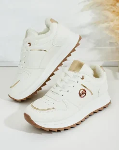 Royalfashion Ocieplane sneakersy damskie z futerkiem Boris