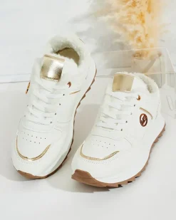 Royalfashion Ocieplane sneakersy damskie z futerkiem Boris