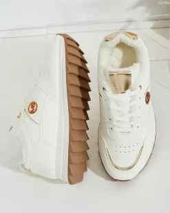 Royalfashion Ocieplane sneakersy damskie z futerkiem Boris