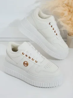 Royalfashion Ocieplane sneakersy damskie z futerkiem Rozit