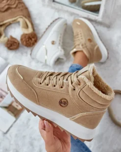 Royalfashion Ocieplane sneakersy damskie z futerkiem Casill