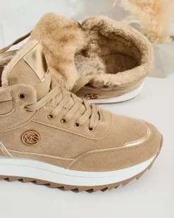 Royalfashion Ocieplane sneakersy damskie z futerkiem Casill