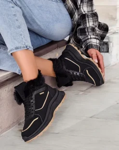 Royalfashion Ocieplane sneakersy damskie z futerkiem Mofell