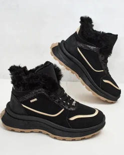 Royalfashion Ocieplane sneakersy damskie z futerkiem Mofell