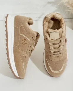 Royalfashion Ocieplane sneakersy damskie z futerkiem Boris