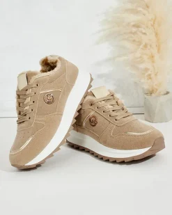 Royalfashion Ocieplane sneakersy damskie z futerkiem Boris