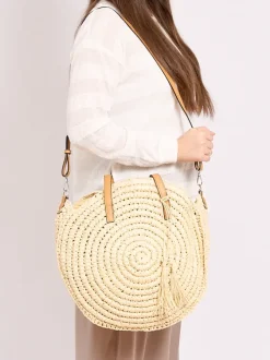 Royalfashion Okrągła torba wiklinowa