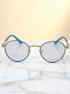 Royalfashion Okulary przeciwsłoneczne okrągłe lekko przyciemnione Felinea