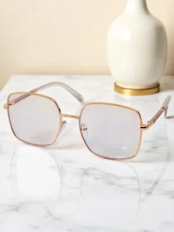 Royalfashion Okulary przeciwsłoneczne w kwadracie lekko przyciemnione Lolla Style