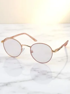 Royalfashion Okulary przeciwsłoneczne okrągłe lekko przyciemnione Felinea