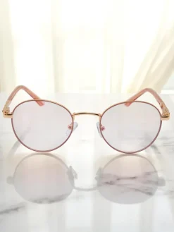 Royalfashion Okulary przeciwsłoneczne okrągłe lekko przyciemnione Felinea