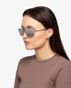 Royalfashion Okulary przeciwsłoneczne w srebrnej oprawce