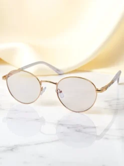 Royalfashion Okulary przeciwsłoneczne okrągłe lekko przyciemnione Felinea