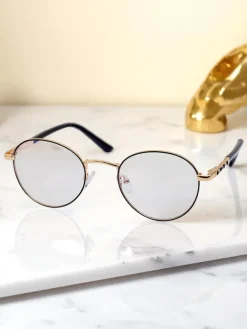 Royalfashion Okulary przeciwsłoneczne okrągłe lekko przyciemnione Felinea