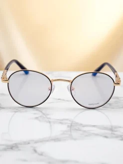 Royalfashion Okulary przeciwsłoneczne okrągłe lekko przyciemnione Felinea