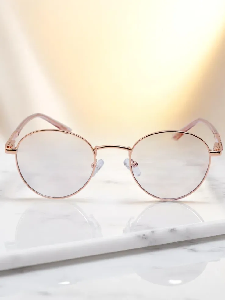 Royalfashion Okulary przeciwsłoneczne okrągłe lekko przyciemnione Felinea