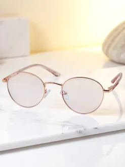 Royalfashion Okulary przeciwsłoneczne okrągłe lekko przyciemnione Felinea