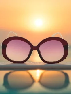 Royalfashion Okulary przeciwsłoneczne z ozdobnymi nausznikami Glam Shine