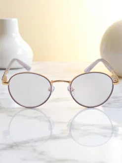 Royalfashion Okulary przeciwsłoneczne okrągłe lekko przyciemnione Felinea