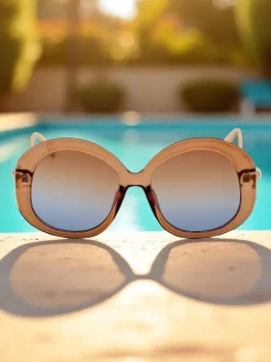 Royalfashion Okulary przeciwsłoneczne z ozdobnymi nausznikami Glam Shine