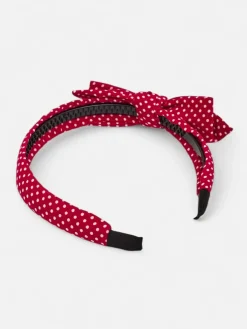 Royalfashion Opaska damska w kropeczki z kokardką