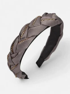 Royalfashion Opaska do włosów z pleceniem w warkocz zdobiona cyrkoniami