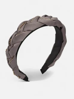 Royalfashion Opaska do włosów z pleceniem w warkocz zdobiona cyrkoniami