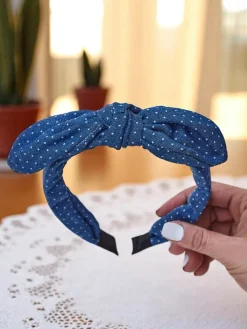 Royalfashion Opaska do włosów z kokardką w kropeczki Lilka