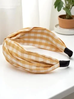 Royalfashion Opaska do włosów w kratkę Claras