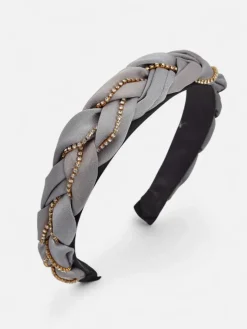 Royalfashion Opaska do włosów z pleceniem w warkocz zdobiona cyrkoniami