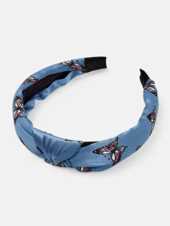 Royalfashion Opaska do włosów w kratkę z motylami Butterfly Weave