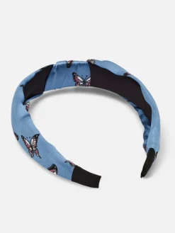 Royalfashion Opaska do włosów w kratkę z motylami Butterfly Weave