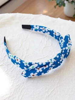 Royalfashion Opaska do włosów z kokardką w kwiatuszki Florinka