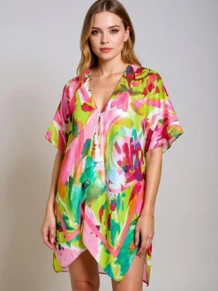 Royalfashion Pareo- Tunika letnia plażowa damska wzorzysta Wild Coast