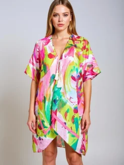 Royalfashion Pareo- Tunika letnia plażowa damska wzorzysta Wild Coast