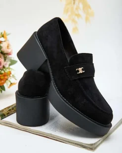 Royalfashion Półbuty damskie na wysokim słupku Pegorami