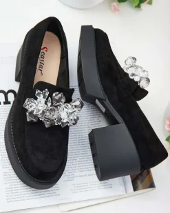 Royalfashion Półbuty damskie na wysokim słupku Pegorani