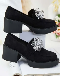 Royalfashion Półbuty damskie na wysokim słupku Pegorani