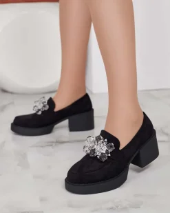 Royalfashion Półbuty damskie na wysokim słupku Pegorani