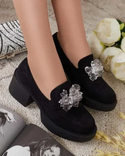 Royalfashion Półbuty damskie na wysokim słupku Pegorani