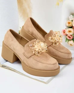 Royalfashion Półbuty damskie na wysokim słupku Pegorani