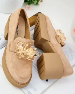 Royalfashion Półbuty damskie na wysokim słupku Pegorani