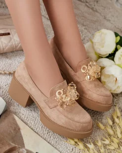 Royalfashion Półbuty damskie na wysokim słupku Pegorani