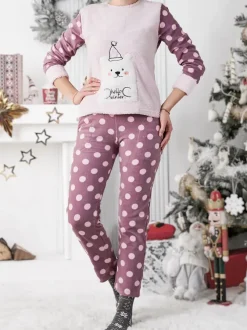 Royalfashion Piżama damska a'la polarowa Hello Winter