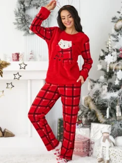 Royalfashion Piżama damska w kratkę