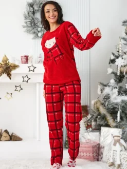 Royalfashion Piżama damska w kratkę