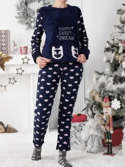 Royalfashion Piżama damska a'la polarowa Happy Sweet Dream