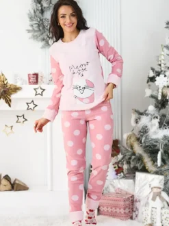 Royalfashion Piżama damska z kotkiem